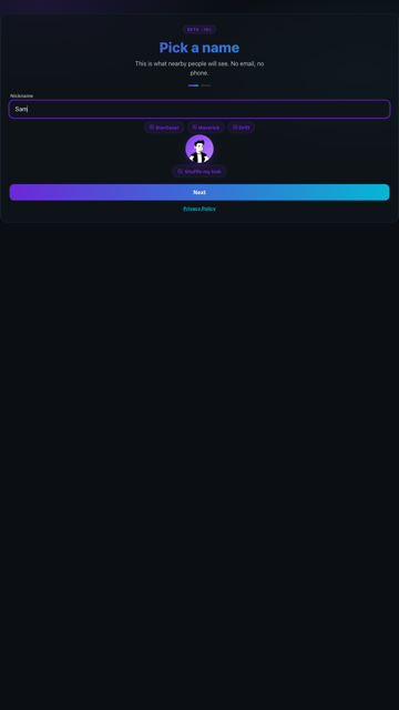 Chatrio Circles onboarding screen