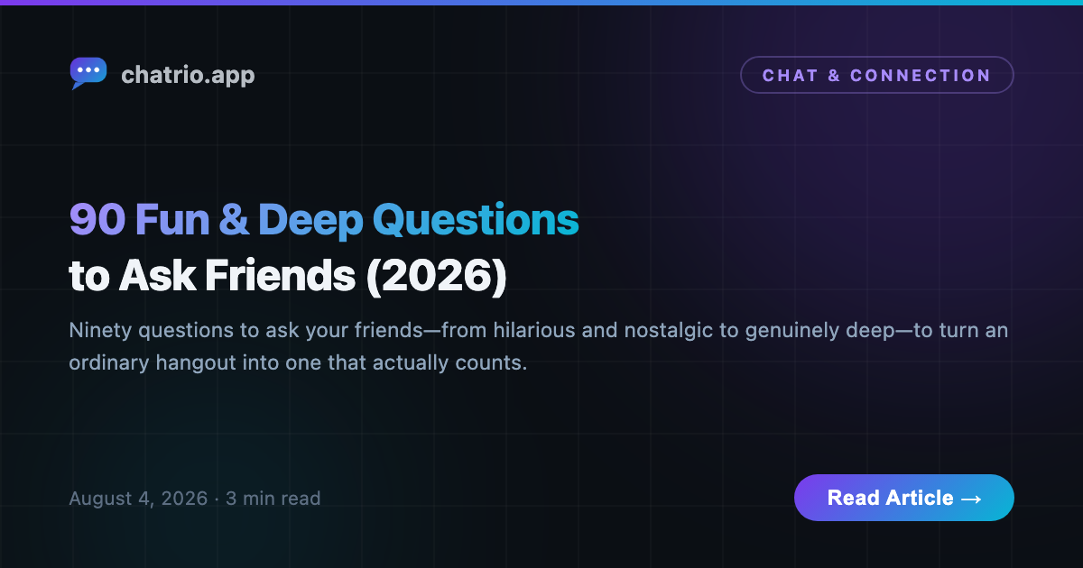 Friends going deeper with a mix of fun and meaningful questions